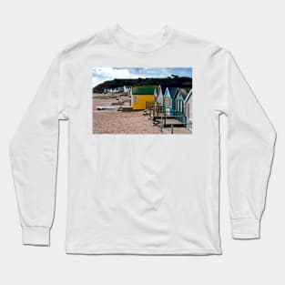 Beach Huts Hengistbury Head Dorset England UK Long Sleeve T-Shirt